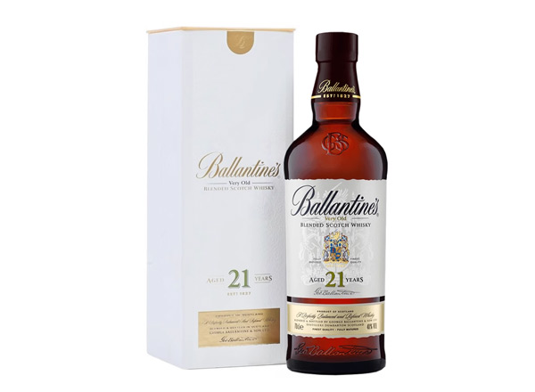 昆明百龄坛威士忌回收百龄坛21年苏格兰威士忌40°Ballantine's进口洋酒700ml行情价格