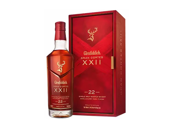 昆明回收格兰菲迪22年璀璨珍藏版威士忌700ml礼盒装Glenfiddich XXII苏格兰威士忌行情价格