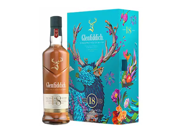 昆明格兰菲迪回收格兰菲迪18年700ml春节礼盒装Glenfiddich苏格兰威士忌行情价格